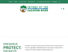 Tablet Screenshot of cacaponriver.org